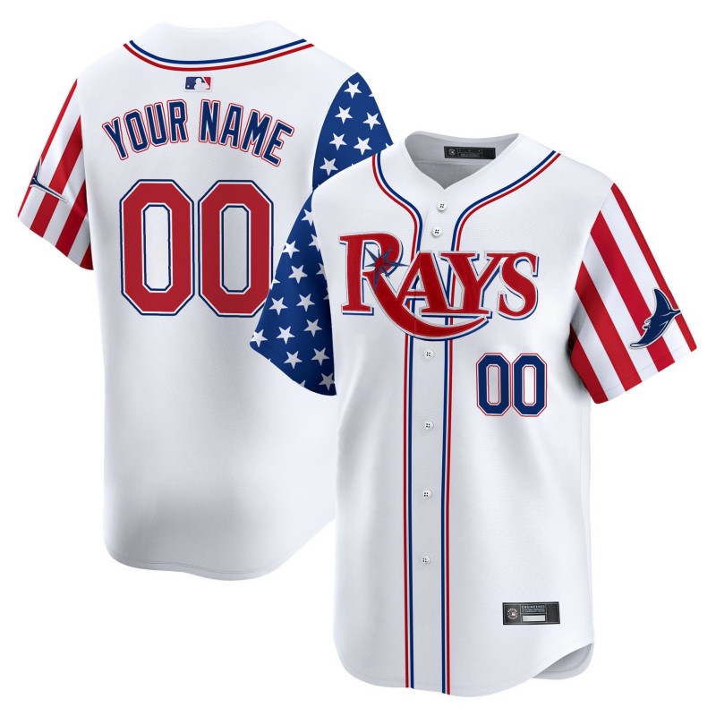Tampa Bay Rays Active Player Custom White 2025 Independence Day Vapor Premier Limited Stitched Jersey