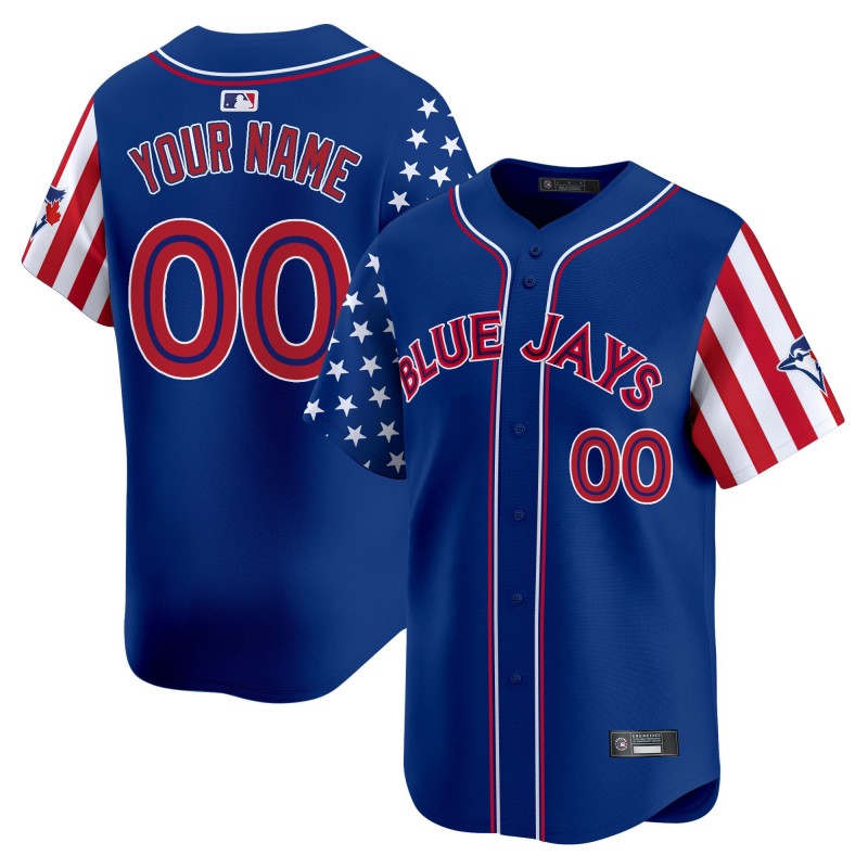 Toronto Blue Jays Active Player Custom Royal 2025 Independence Day Vapor Premier Limited Stitched Jersey