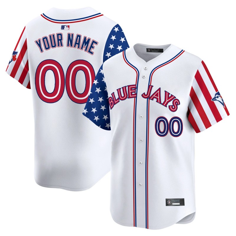 Toronto Blue Jays Active Player Custom White 2025 Independence Day Vapor Premier Limited Stitched Jersey