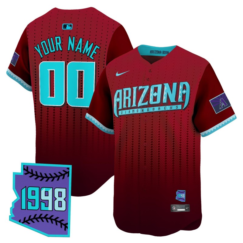Arizona Diamondbacks 2025 City Connect Red Vapor Premier Limited Custom Jersey - Stitched