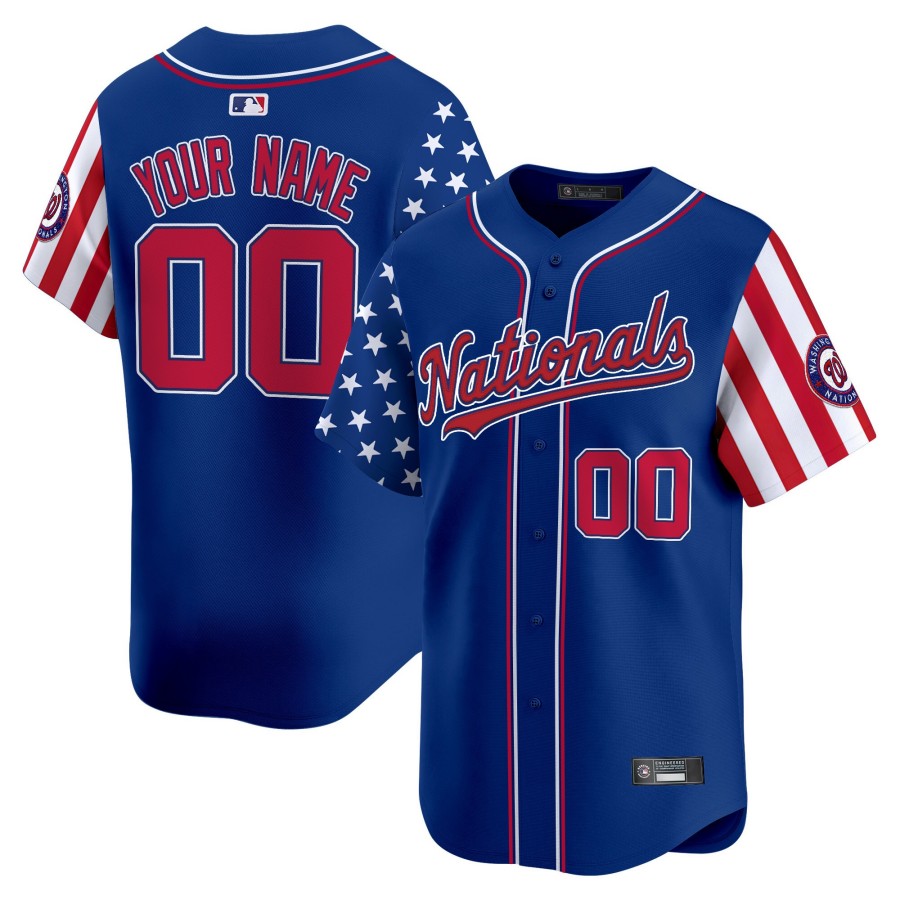 Washington Nationals Active Player Custom Royal 2025 Independence Day Vapor Premier Limited Stitched Jersey
