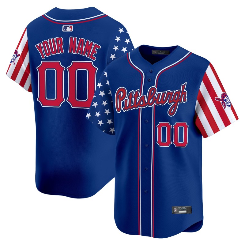 Pittsburgh Pirates Active Player Custom Royal 2025 Independence Day Vapor Premier Limited Stitched Jersey