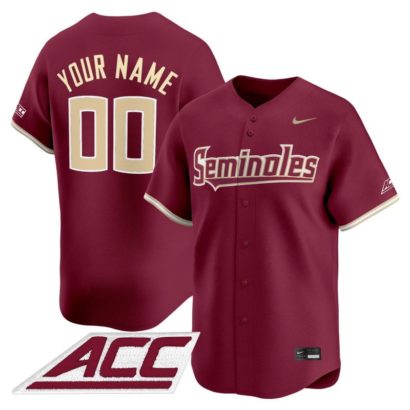 Florida State Seminoles Active Player Custom Garnet 2025 Vapor Premier Limited Stitched Baseball Jersey