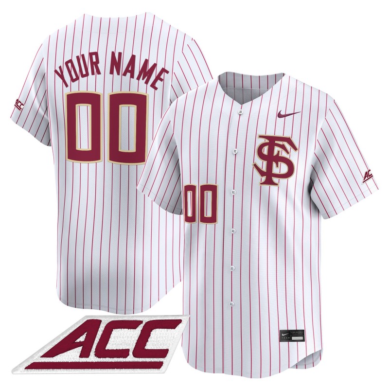Florida State Seminoles Active Player Custom White 2025 Vapor Premier Limited Stitched Baseball Jersey