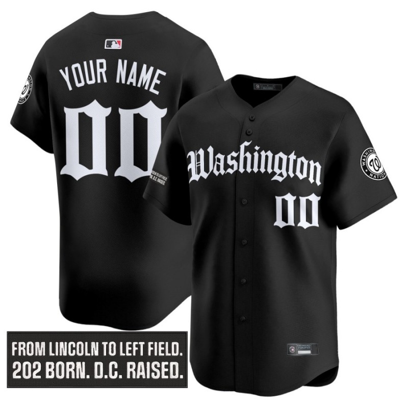 Washington Nationals 'Gothic Capitol Edition' Active Player Custom Black Vapor Premier Limited Stitched Baseball Jersey