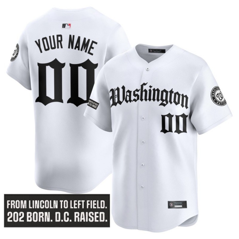 Washington Nationals 'Gothic Capitol Edition' Active Player Custom White Vapor Premier Limited Stitched Baseball Jersey