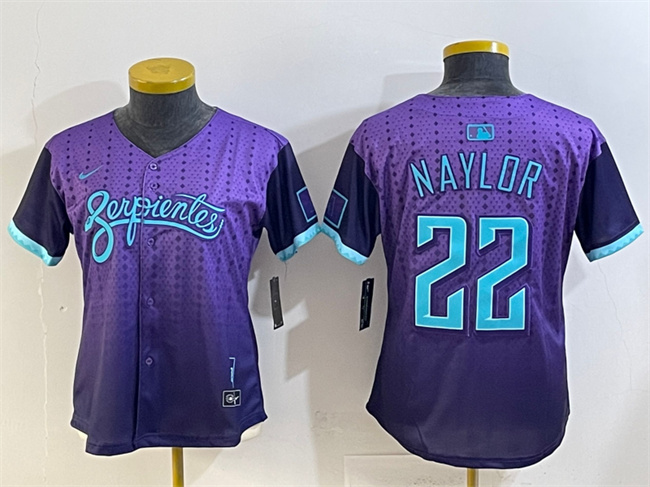 Women's Arizona Diamondbacks #22 Josh Naylor Purple 2025 City Connect Limited Stitched Baseball Jersey