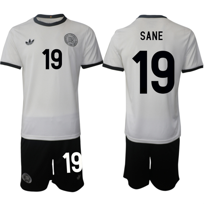 Men's Germany #19 Leroy Sane White 2025 Home Soccer Jersey Suit