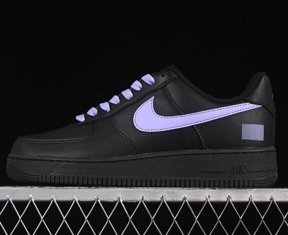 Nike Air Force 1 Low '07 CW2288-111 Black Purple Black Sneaker