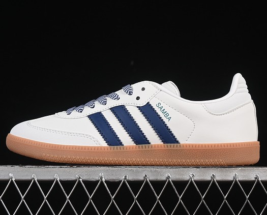 Unisex adidas Originals Samba OG Off White Dark Blue Clear Sky JI3907 Lifestyle Sneaker