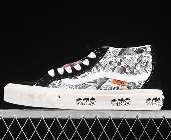 Vans Sk8-Mid Grosso Black White Sneaker VN0A347UVGD (Women's:US5.5-8.5 Men's:US7.5-10.5)