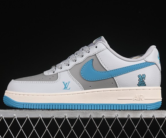 Nike Air Force 1 Low '07 LV White Grey Blue JJ2508-704 Sneaker (Women's US5.5-8 Men's US7-11)
