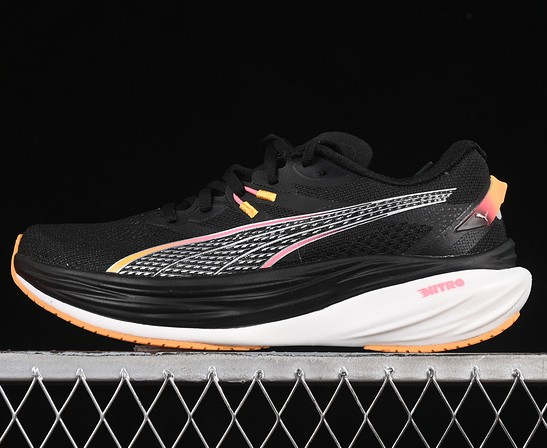 PUMA Deviate NITRO 3 Running Shoes Black Sunset Glow Sun Stream 37845002 (Women's USW6-8.5 Men's US7.5-11.5)