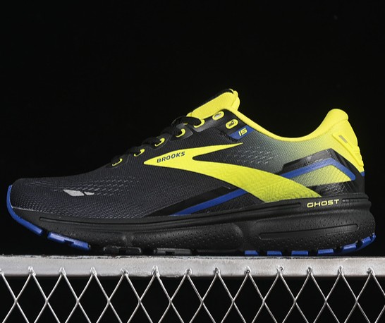 Brooks Ghost 15 Black Yellow Blue 1103931D 063 Sneaker (Men's US7-12 Women's USW5.5-8)