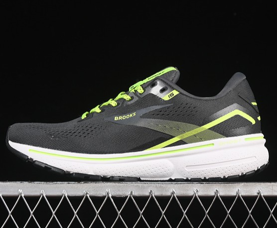 Brooks Ghost 15 Green White Grey 1103931D076 Sneaker (Men's US7-12 Women's USW5.5-8)