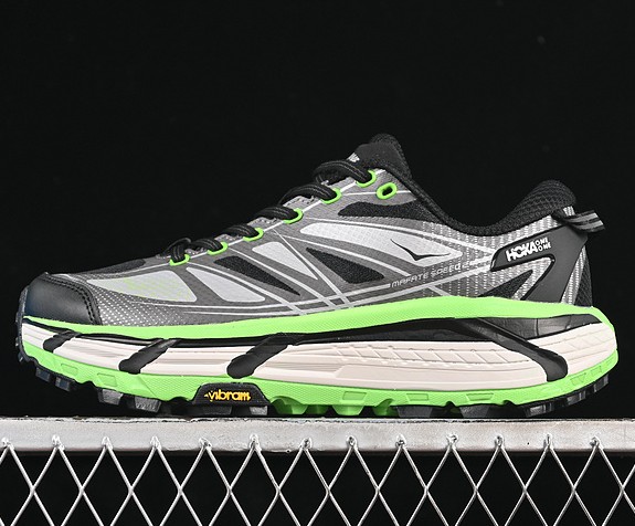 Hoka One One Mafate Speed 2 Grey Black Green 1126851 BCKLC Sneaker