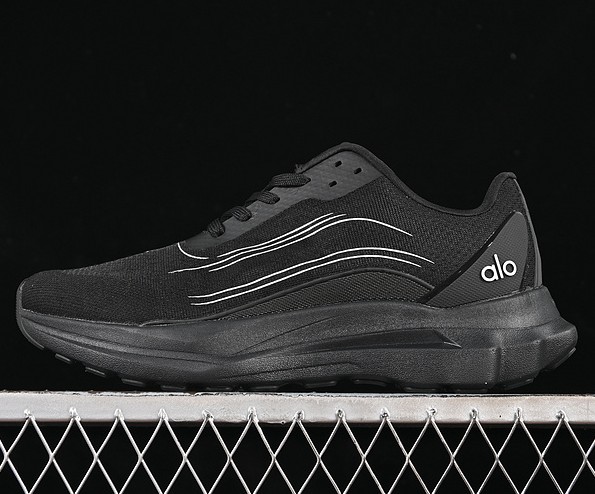 Unisex Alo yoga Runner Black Grey Sneaker