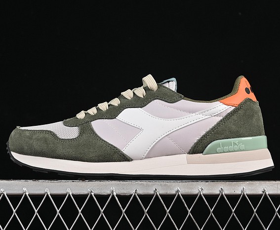 Men's Diadora Camaro Grey Green White C0673 Vintage Sport Shoe Sneaker
