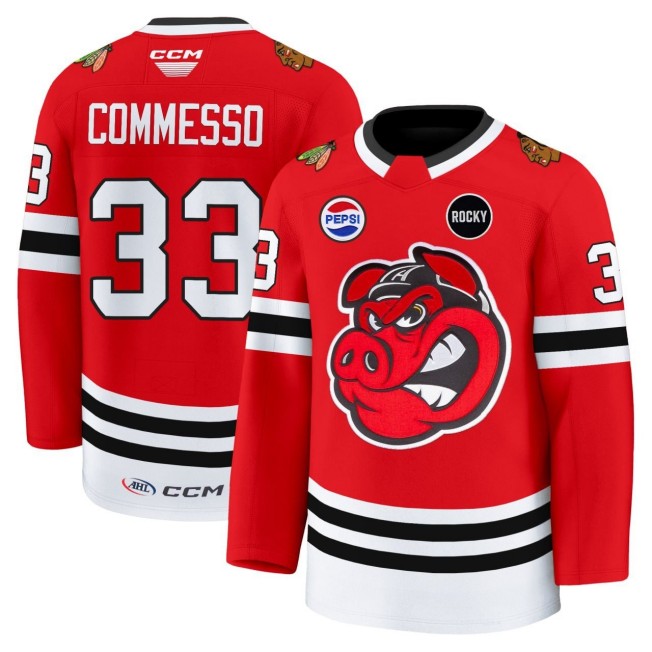 Rockford IceHogs All Gender Custom Red Stitched AHL Jersey