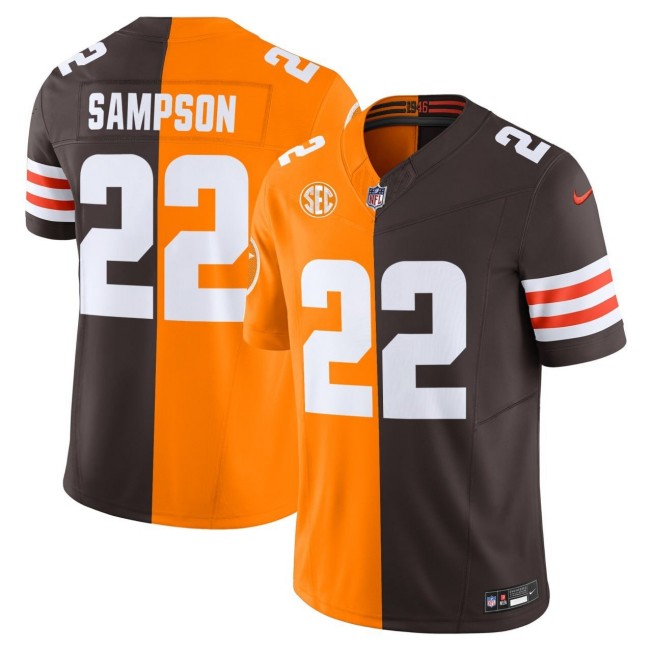 Men's Cle Browns x TN Vols #22 Dylan Sampson Nike F.U.S.E. Limited Football Jersey