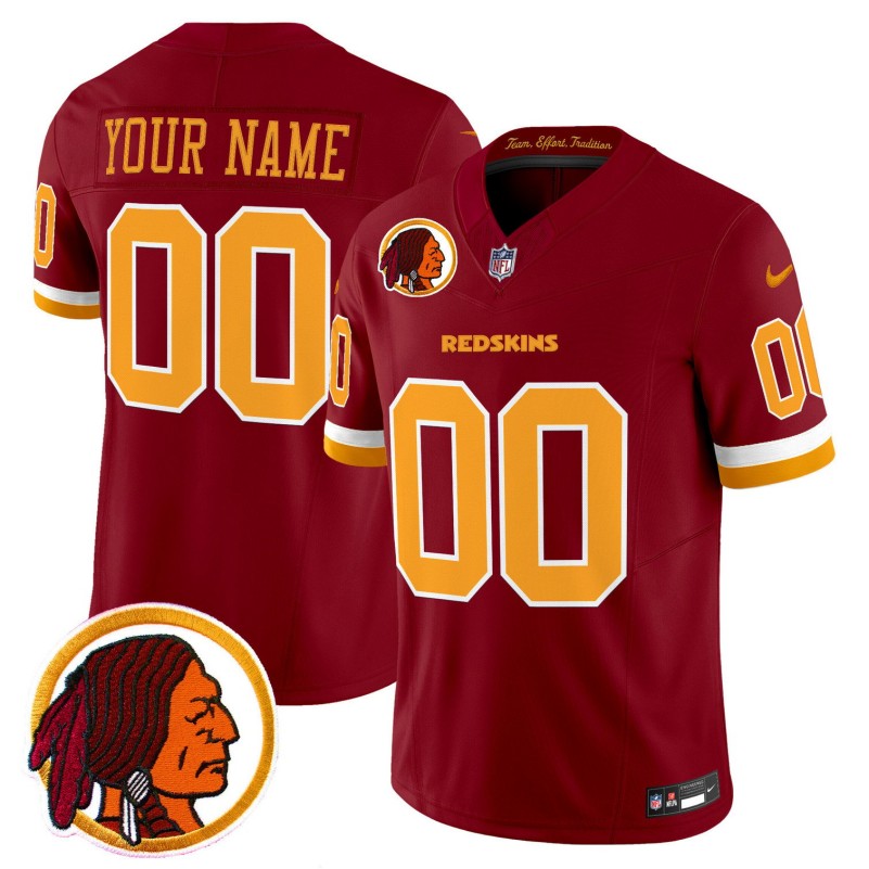 Washington Redskins Custom Burgundy Throwback Vapor Limited Stitched Jersey V2
