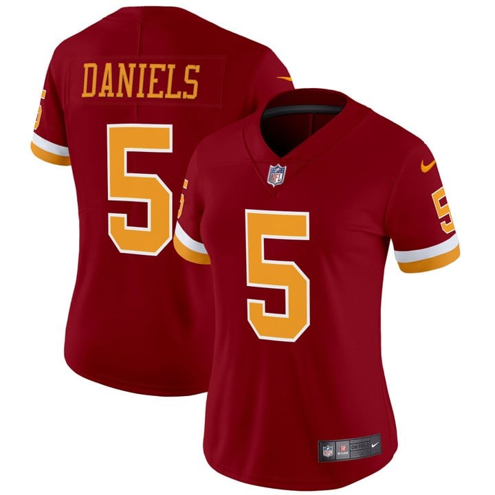 Nike Women's Washington Redskins #5 Jayden Daniels Burgundy Vapor Limited Stitched Throwback Jersey