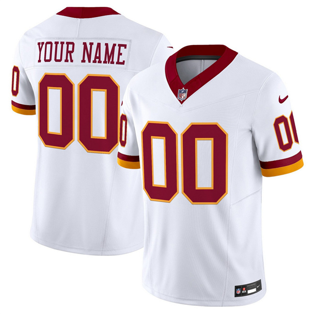 Youth Washington Redskins Custom White 2025 F.U.S.E. Throwback Vapor Limited Stitched Football Jersey
