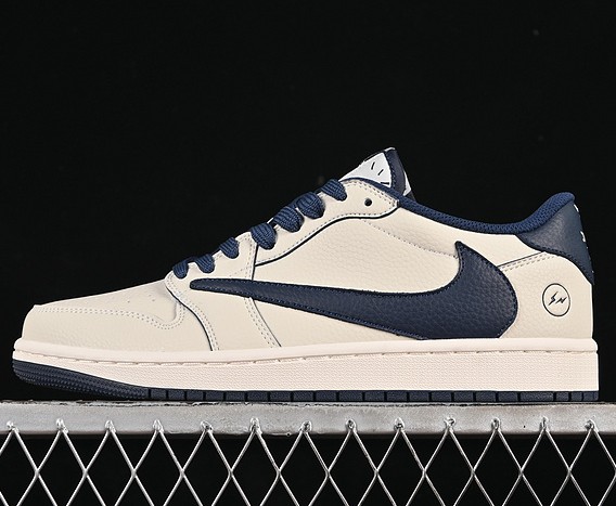 Air Jordan 1 Low 'Travis Scott x Fragment' LK1099-065 Sneaker White Navy Blue