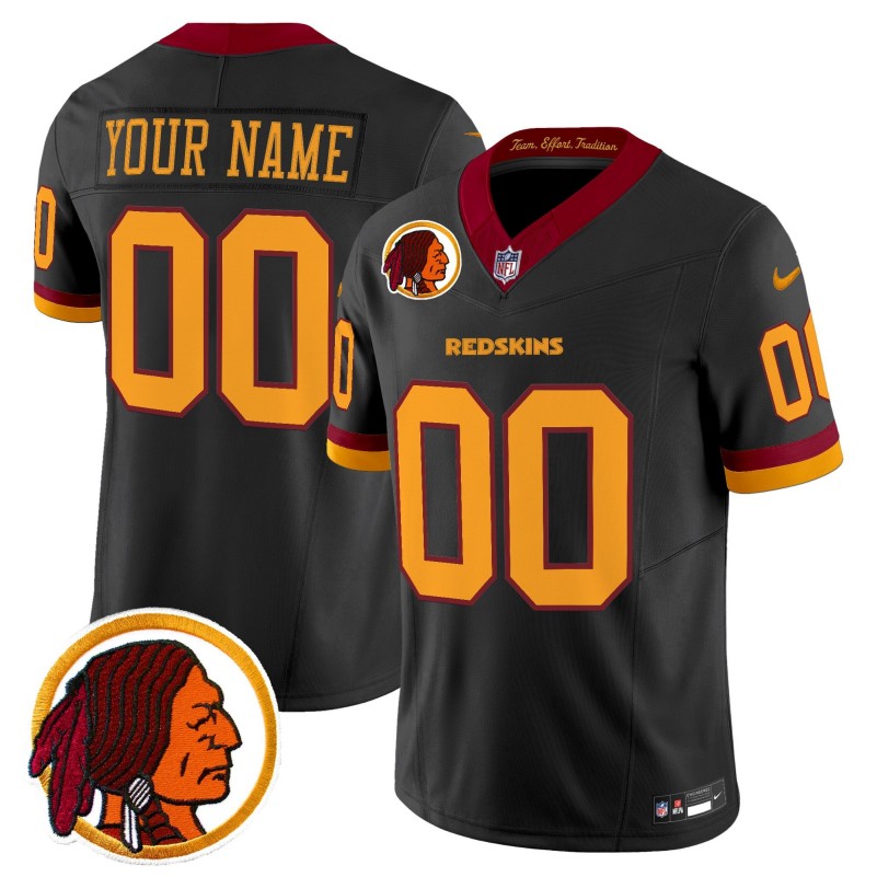 Washington Redskins Custom Nike Black Throwback 1992 Super Bowl XXVI Patch Vapor Limited NFL Jersey