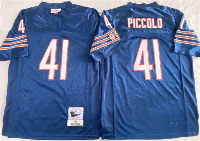 Men's Chicago Bears #41 Brian Piccolo Navy Throwback Stitched Football Jersey