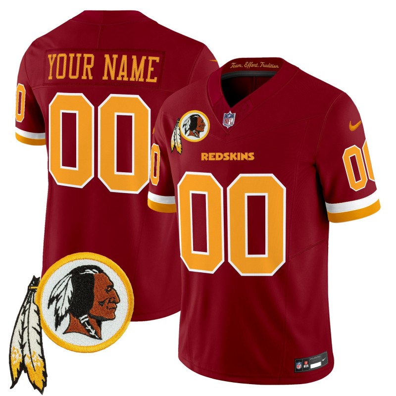Washington Redskins Custom Throwback Nike Vapor Limited Stitched NFL Jersey V3 - Burgundy