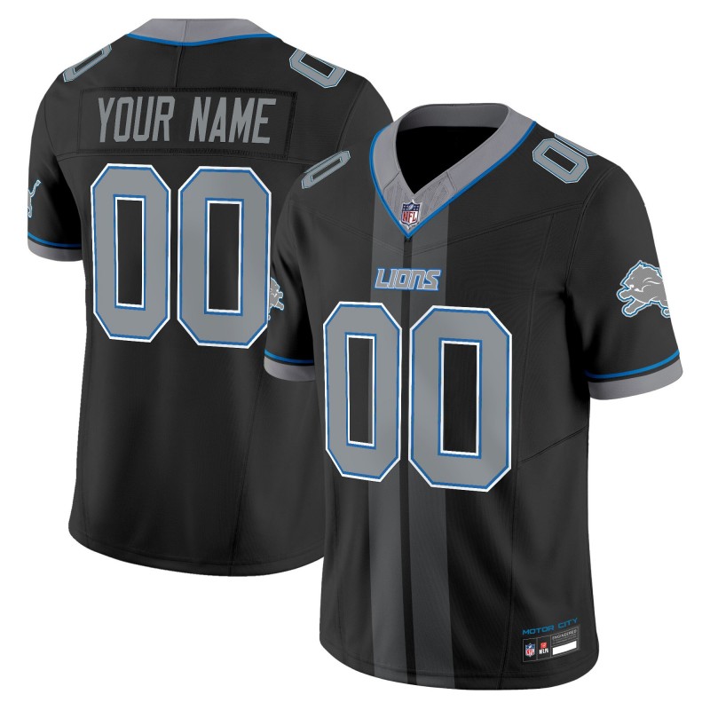 Detroit Lions Custom Nike 'Motor City Racing Edition' Vapor Limited Stitched NFL Jersey - Black