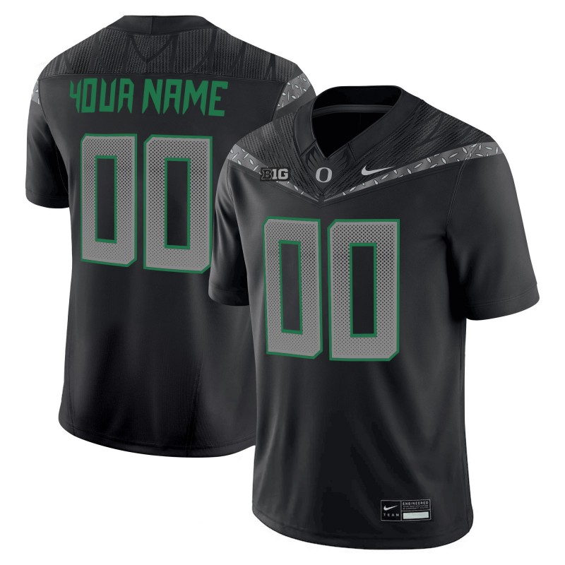 Oregon Ducks Custom 2025 Nike Vapor Limited Stitched Football Jersey V2 - Black