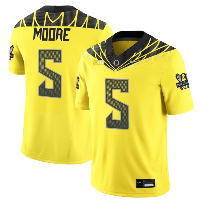 Men's Oregon Ducks #5 Dante Moore 2025 Nike Vapor Limited Football Jersey V2 - Yellow