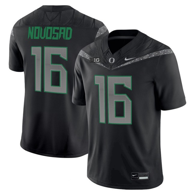 Men's Oregon Ducks #16 Austin Novosad 2025 Nike Vapor Limited Football Jersey V2 - Black