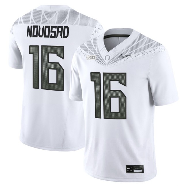 Men's Oregon Ducks #16 Austin Novosad 2025 Nike Vapor Limited Football Jersey V2 - White