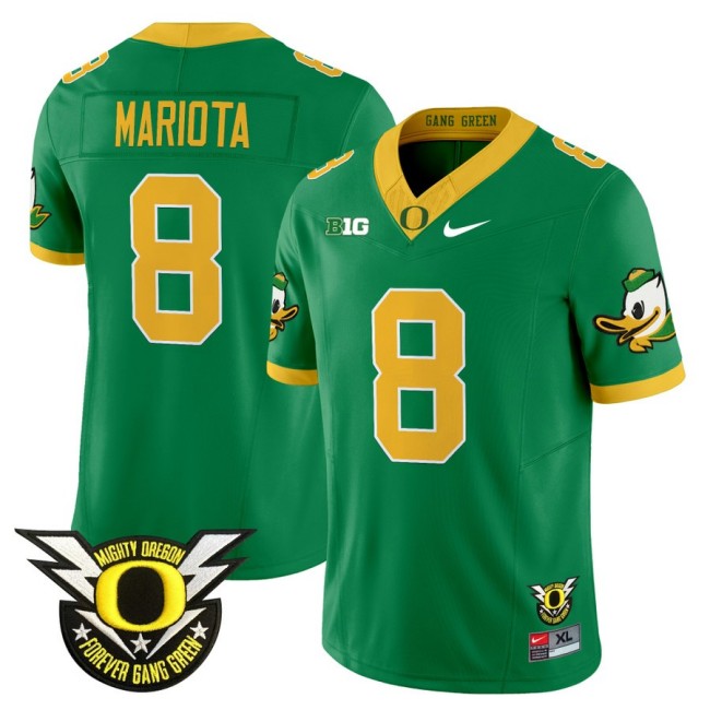 Men's Oregon Ducks #8 Marcus Mariota 2025 Nike Vapor Limited Football Jersey V2 - Green