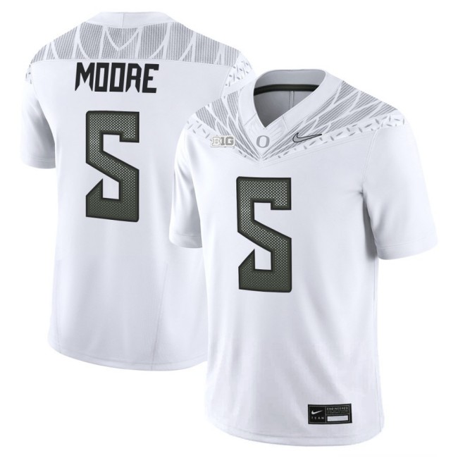 Men's Oregon Ducks #5 Dante Moore 2025 Nike Vapor Limited Football Jersey V2 - White