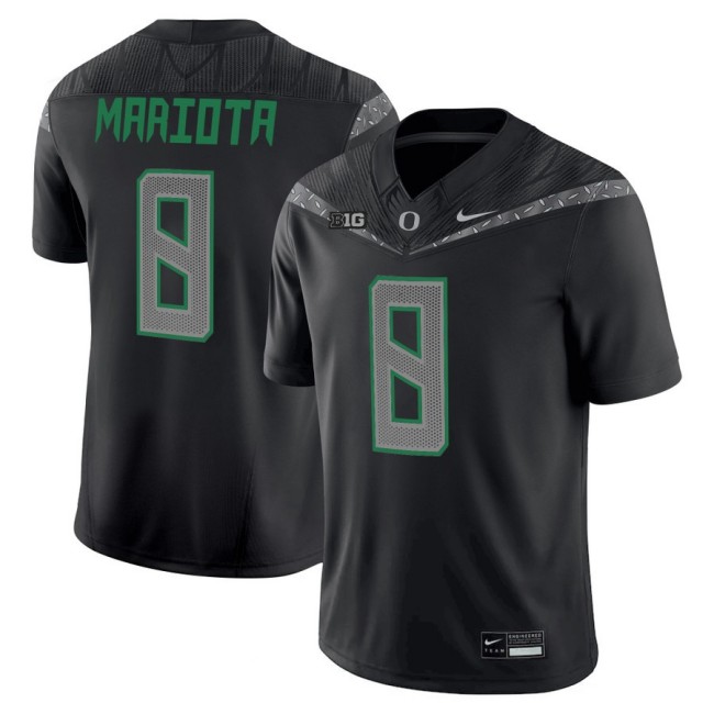 Men's Oregon Ducks #8 Marcus Mariota 2025 Nike Vapor Limited Football Jersey V2 - Black