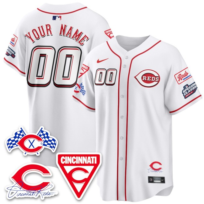 Nike Cincinnati Reds 2025 Speedway Limited Custom MLB Jersey White - All Stitched