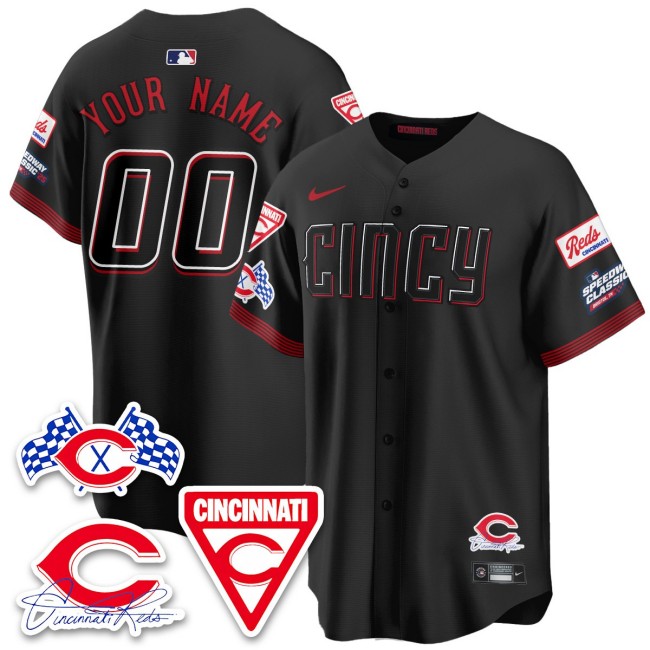 Nike Cincinnati Reds 2025 Speedway Limited Custom MLB Jersey City Connect - All Stitched