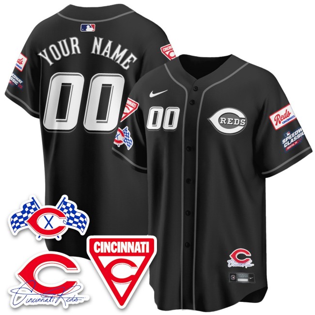 Nike Cincinnati Reds 2025 Speedway Limited Custom MLB Jersey Black - All Stitched