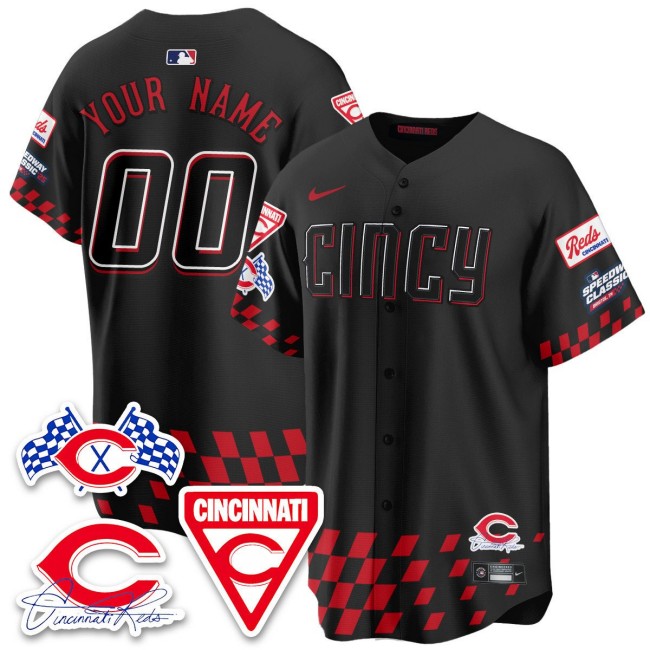 Nike Cincinnati Reds 2025 Speedway Limited Custom MLB Jersey City Connect V2 - All Stitched