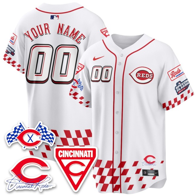 Nike Cincinnati Reds 2025 Speedway Limited Custom MLB Jersey White V2 - All Stitched