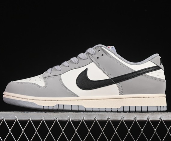 Men's Nike Dunk Low Sail Wolf Grey Black IB3079-101 Sneaker