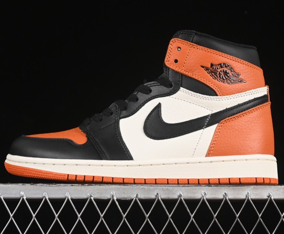 Air Jordan 1 Retro High OG Shattered Backboard Black Sail Starfish DZ5485-008 (Men's US7-13 WMNS USW5.5-8) Sneaker