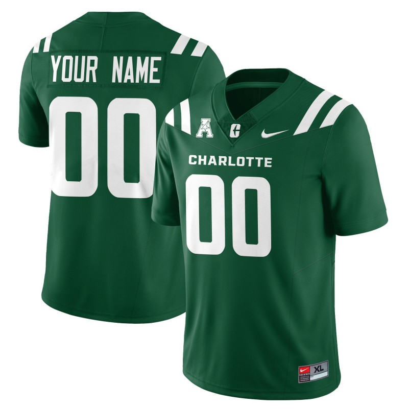 Charlotte 49ers Custom Green 2025 Nike Vapor Limited Stitched Football Jersey