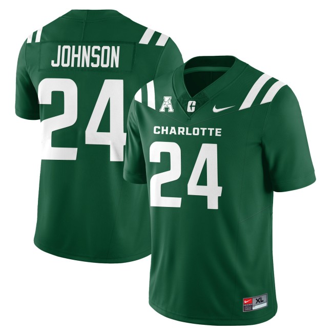 Men's Charlotte 49ers #24 Jaylon Johnson Green 2025 Nike Vapor Limited Stitched Football Jersey