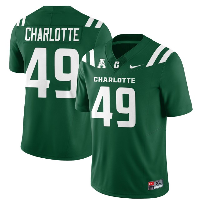 Men's Charlotte 49ers #49 Green 2025 Nike Vapor Limited Stitched Football Jersey