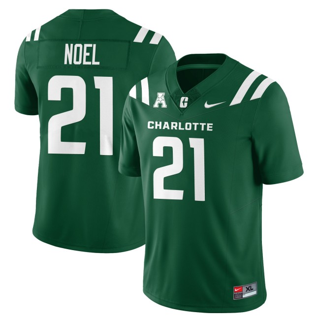 Men's Charlotte 49ers #21 Breon Noel Green 2025 Nike Vapor Limited Stitched Football Jersey